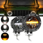 C4 SERIES | 4 INCH 110W 11000LM LED PODS OFFROAD LED DRIVING LIGHTS WITH AMBER DRL - SLBSTORE