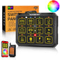 Auxbeam AC-1200 RGB Switch Panel with APP & Remote Control Toogle Momentary Mode - SLBSTORE