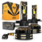H4 LED HEADLIGHT BULBS 190W 35000LM GX - PRO SERIES 6500K COOL WHITE - SLBSTORE