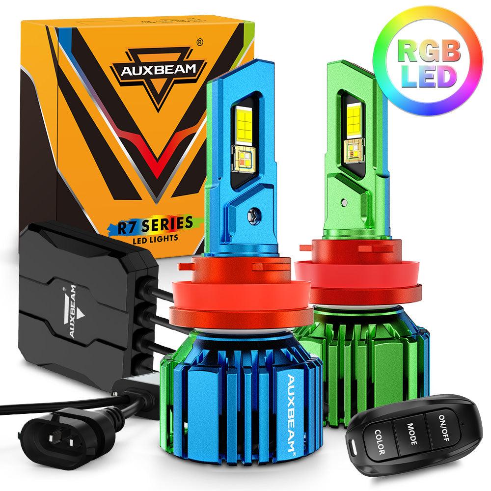 R7 SERIES 25000LM 70W RGB REMOTE CONTROL LED HEADLIGHT BULB/DRL/FOG LIGHT - SLBSTORE