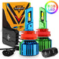 R7 SERIES 25000LM 70W RGB REMOTE CONTROL LED HEADLIGHT BULB/DRL/FOG LIGHT - SLBSTORE