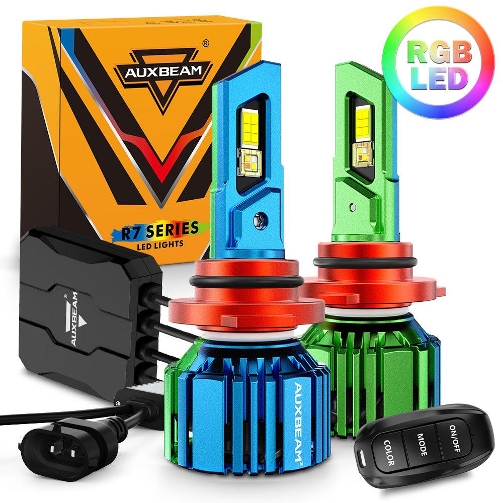 R7 SERIES 25000LM 70W RGB REMOTE CONTROL LED HEADLIGHT BULB/DRL/FOG LIGHT - SLBSTORE