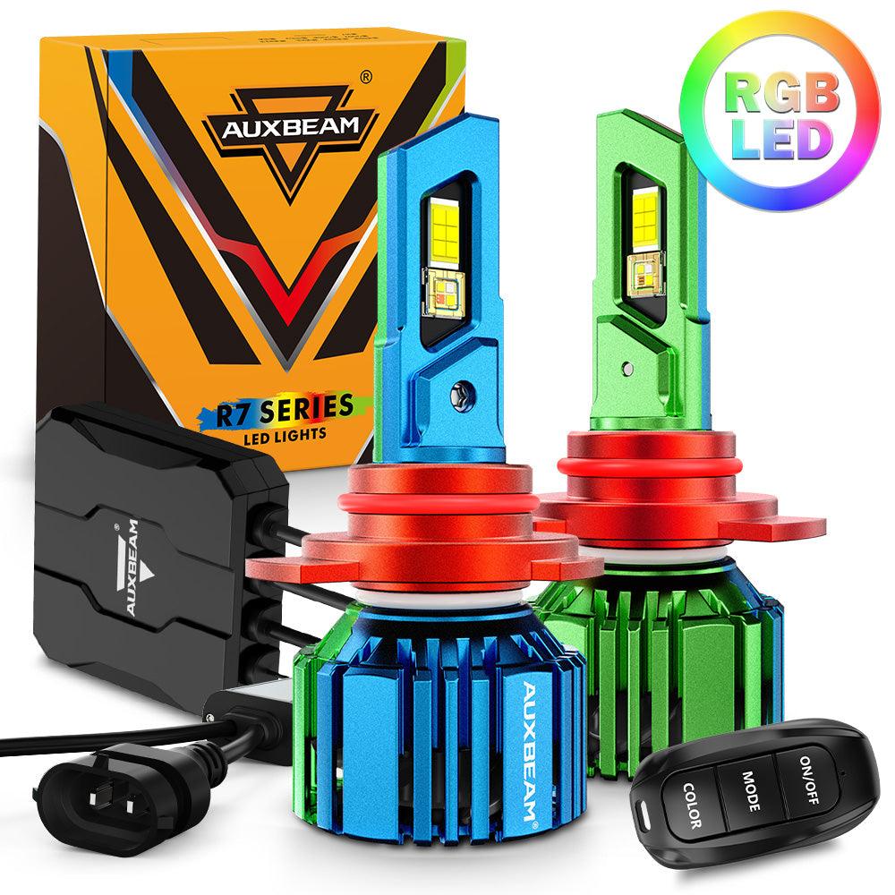R7 SERIES 25000LM 70W RGB REMOTE CONTROL LED HEADLIGHT BULB/DRL/FOG LIGHT - SLBSTORE