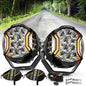 Auxbeam V-ULTRA 5" LED Pod Lights 172W Side Shooter White Amber DRL Driving - SLBSTORE