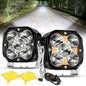 XP - ULTRA SERIES 4.5 INCH LED POD LIGHTS SPOT OFF ROAD LIGHTS WITH AMBER DRL - SLBSTORE