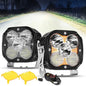 XP - ULTRA SERIES 4.5 INCH LED POD LIGHTS SPOT OFF ROAD LIGHTS WITH AMBER DRL - SLBSTORE