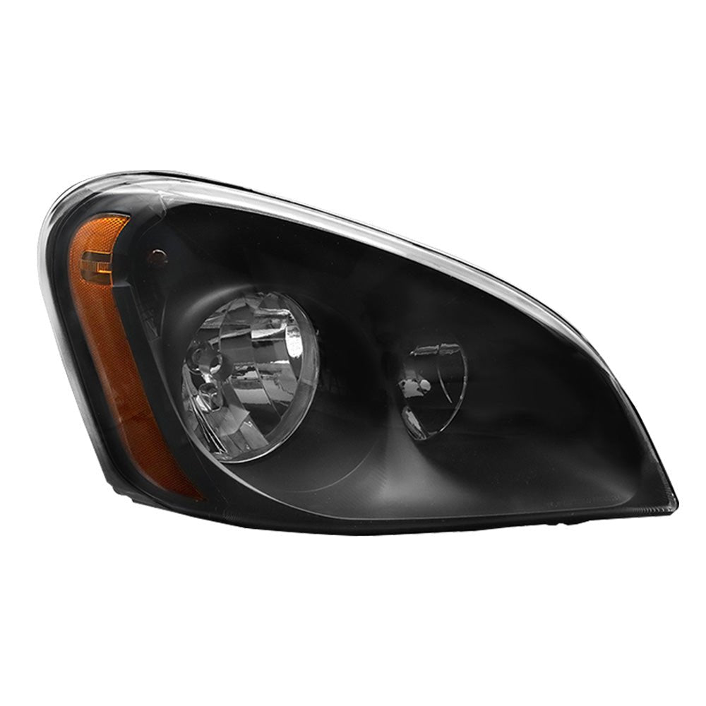 Black Headlight For 2008 - 2016 Freightliner Cascadia With Halogen Bulb, Driver's Right - SLBSTORE