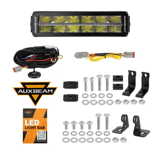 AUXBEAM SP-DRL SERIES 12 INCH 70W 8160LM DUAL ROW OFF ROAD LED LIGHT BAR WITH AMBER&WHITE DRL - SLBSTORE