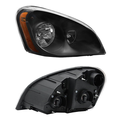 Black Headlight For 2008 - 2016 Freightliner Cascadia With Halogen Bulb, Driver's Right - SLBSTORE