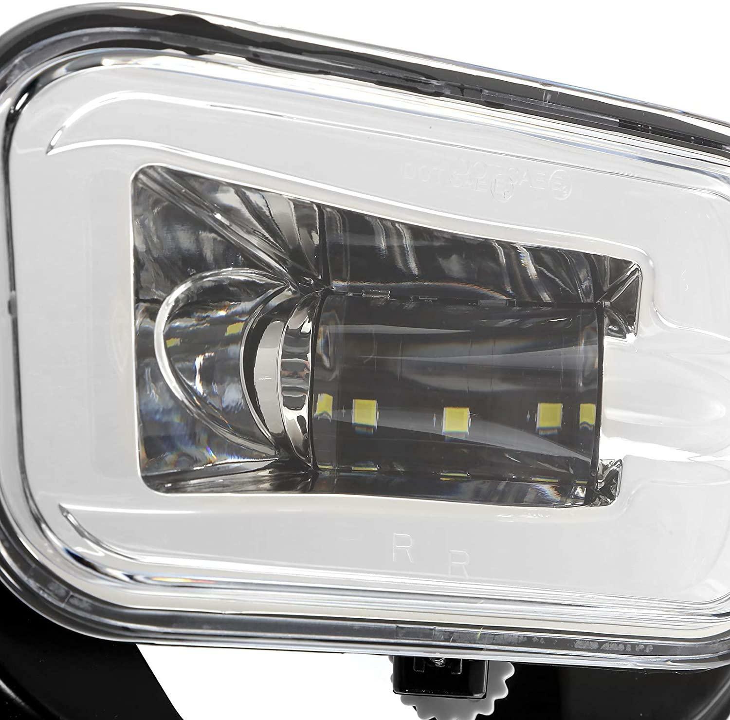 LED Fog Lights Dodge Ram 1500 2009 - 2012, Ram 2500/3500 2010 - 2018 Auxbeam Chrome - SLBSTORE