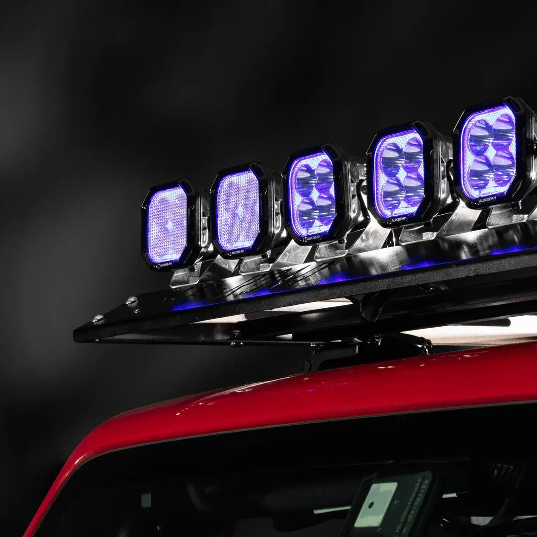 AUXBEAM 3" 116W RGB LED Pod Lights COMBO Beam 8 Color Lights Color Play 12960LM - SLBSTORE