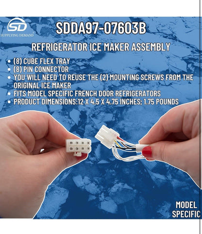 VIALU DA97-07603B for Samsung Refrigerator Freezer Ice Maker Assembly - SLBSTORE