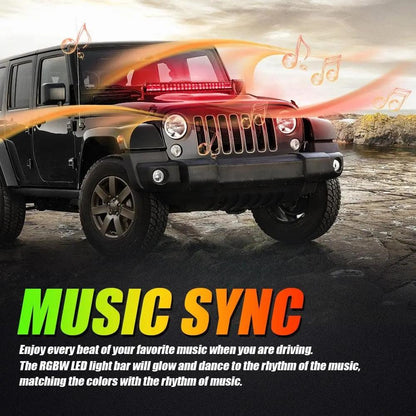 Auxbeam 42 Inch V - PRO Series Straight RGBW Color Changing Off Road Led Light Bar - SLBSTORE