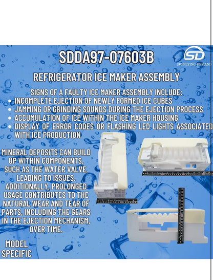 VIALU DA97-07603B for Samsung Refrigerator Freezer Ice Maker Assembly - SLBSTORE