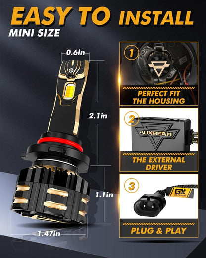 H1 HIGH POWER & BRIGHTNESS GX BI-COLOR SERIES 25000LM 110W LED HEADLIGHT BULBS - SLBSTORE