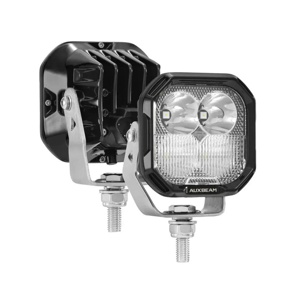 AUXBEAM 3" 116W RGB LED Pod Lights COMBO Beam 8 Color Lights Color Play 12960LM - SLBSTORE