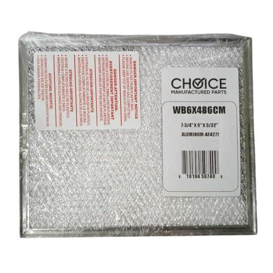 Choice Part WB6X486 Aluminum Grease Range Vent Hood Filter for GE - SLBSTORE