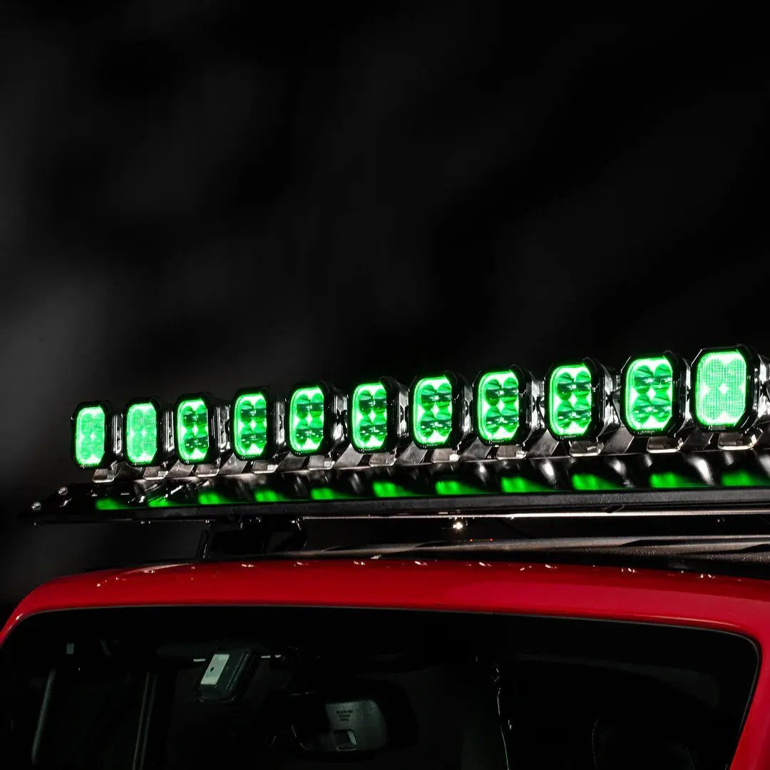 AUXBEAM 3" 116W RGB LED Pod Lights COMBO Beam 8 Color Lights Color Play 12960LM - SLBSTORE