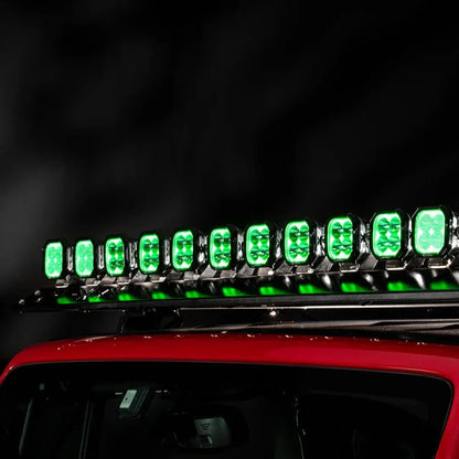 AUXBEAM 3" 116W RGB LED Pod Lights COMBO Beam 8 Color Lights Color Play 12960LM - SLBSTORE