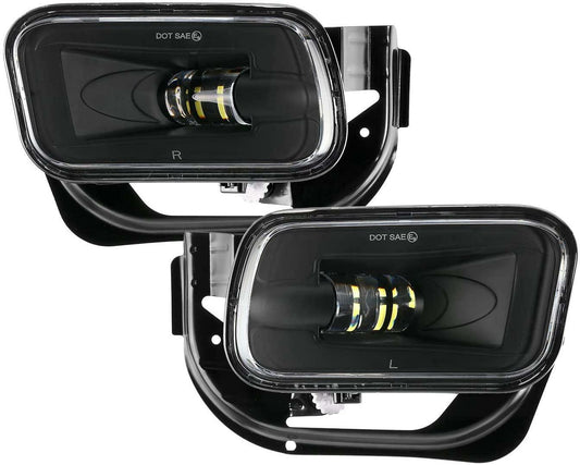LED Fog Lights Dodge Ram 1500 2009 - 2012, Ram 2500/3500 2010 - 2018 Auxbeam (Black) - SLBSTORE