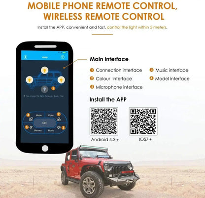 Auxbeam 22 Inch V - Series Curved RGBW Color Changing Off Road Led Light Bar - SLBSTORE