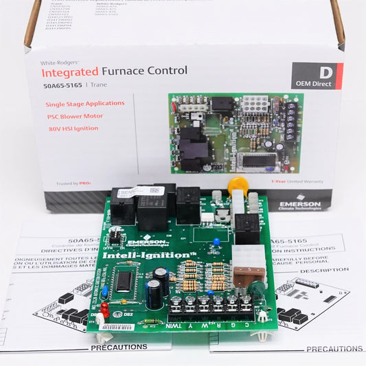 White Rodger Furnace Fan Control 50A65-5165 for Trane CNT03076 CNT03798 CNT05164 - SLBSTORE