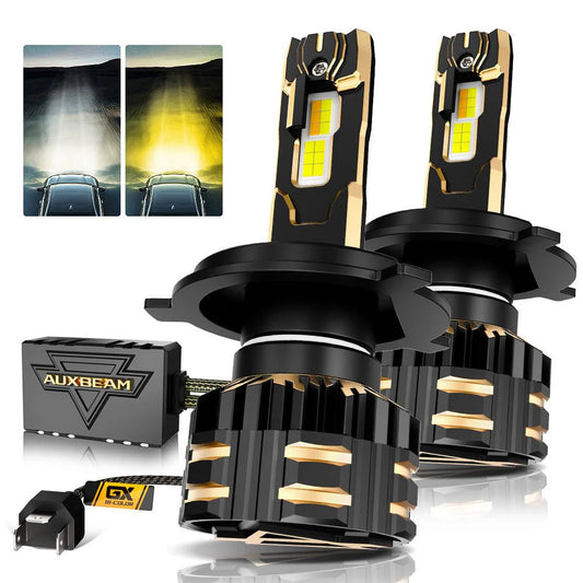 H4 HIGH POWER & BRIGHTNESS GX BI-COLOR SERIES 25000LM 110W LED HEADLIGHT BULBS - SLBSTORE