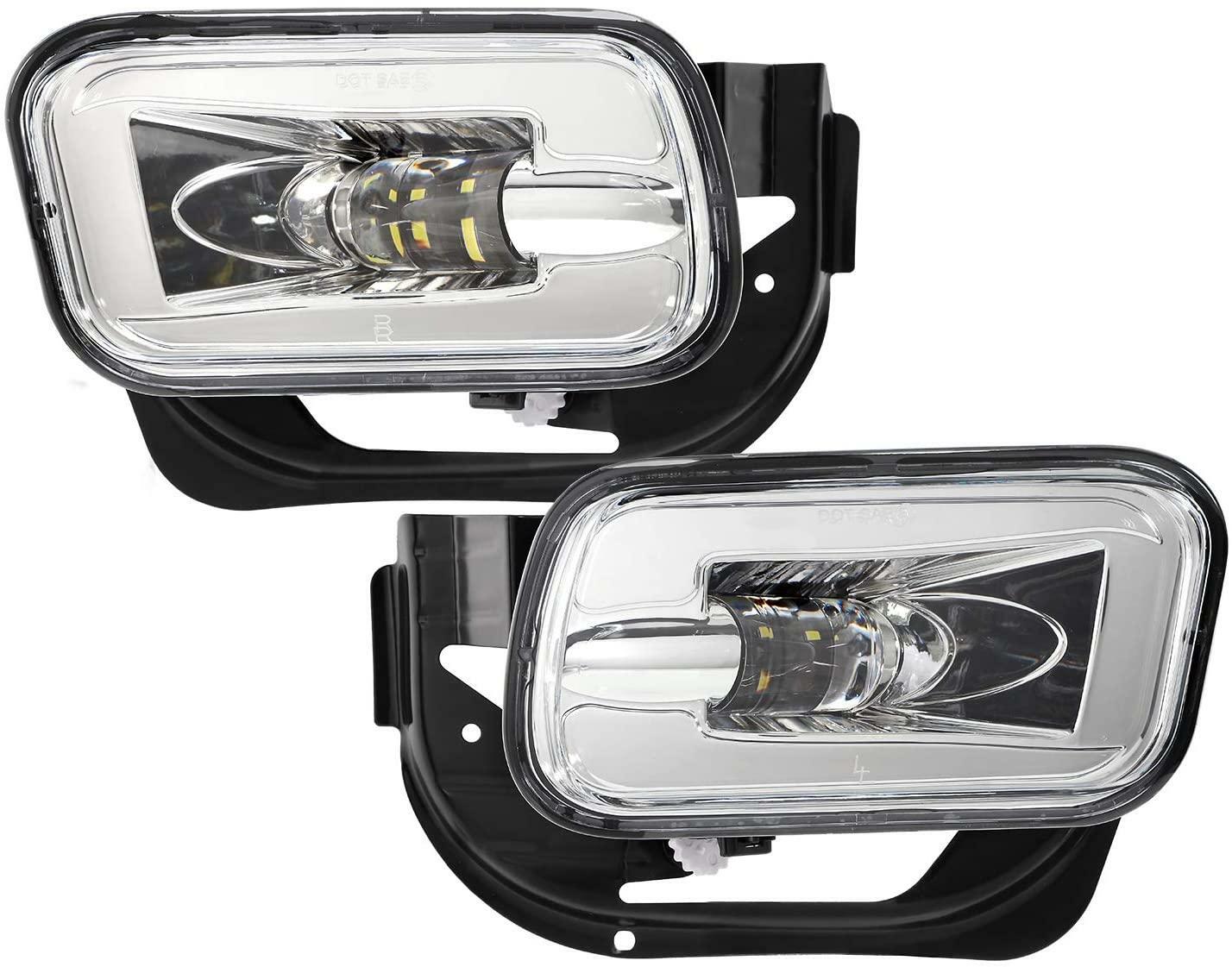 LED Fog Lights Dodge Ram 1500 2009 - 2012, Ram 2500/3500 2010 - 2018 Auxbeam Chrome - SLBSTORE