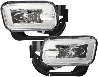 LED Fog Lights Dodge Ram 1500 2009 - 2012, Ram 2500/3500 2010 - 2018 Auxbeam Chrome - SLBSTORE