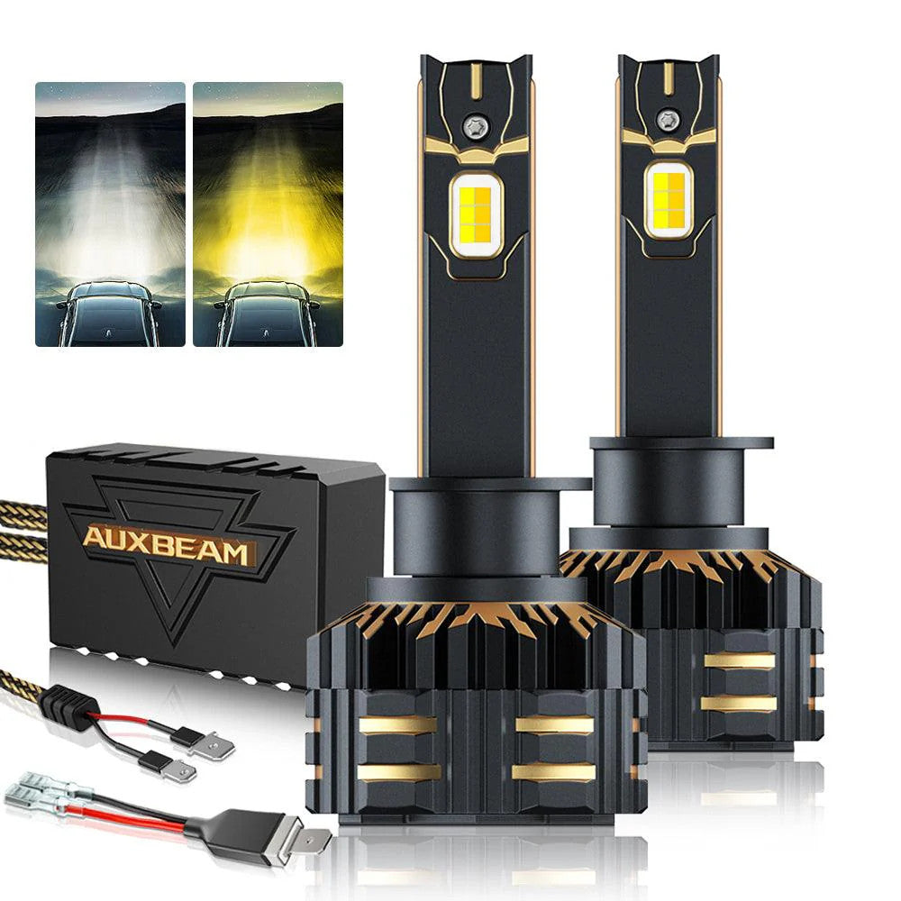 H1 HIGH POWER & BRIGHTNESS GX BI-COLOR SERIES 25000LM 110W LED HEADLIGHT BULBS - SLBSTORE