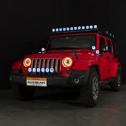 AUXBEAM 3" 116W RGB LED Pod Lights COMBO Beam 8 Color Lights Color Play 12960LM - SLBSTORE