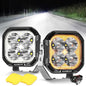AUXBEAM 3" 100W DRL LED Pod Lights SPOT Beam With White DRL & Amber Turn Signal - SLBSTORE