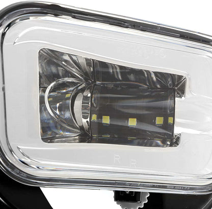 LED Fog Lights Dodge Ram 1500 2009 - 2012, Ram 2500/3500 2010 - 2018 Auxbeam Chrome - SLBSTORE