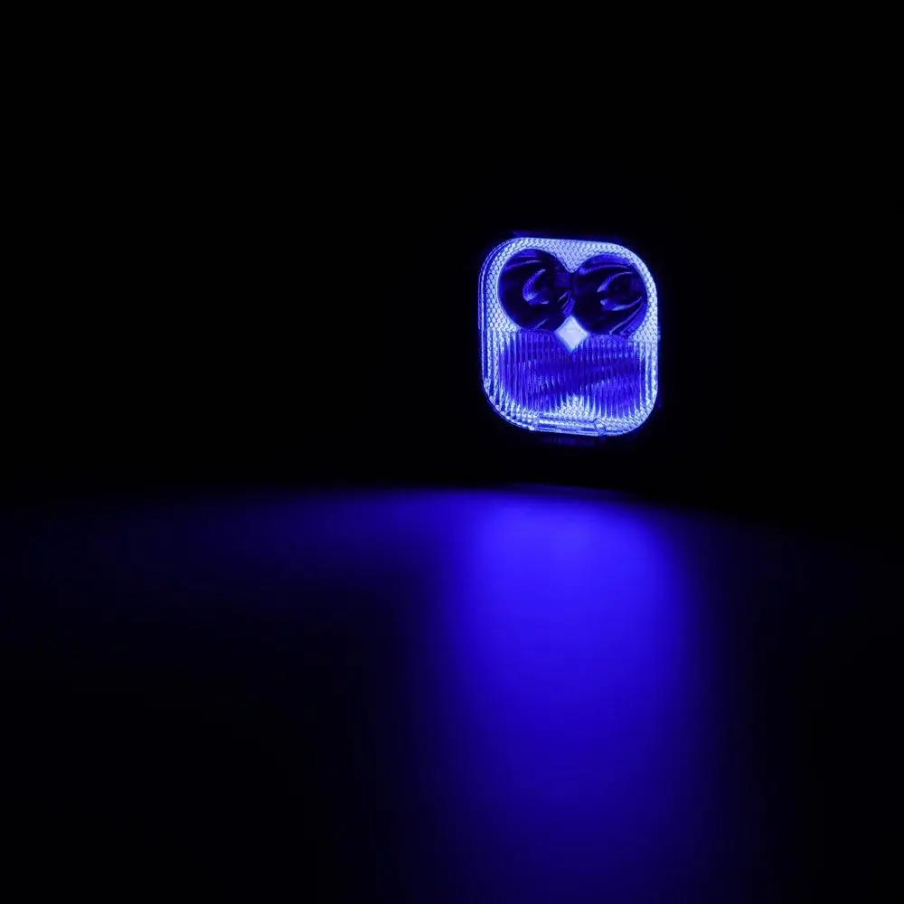 AUXBEAM 3" 116W RGB LED Pod Lights COMBO Beam 8 Color Lights Color Play 12960LM - SLBSTORE