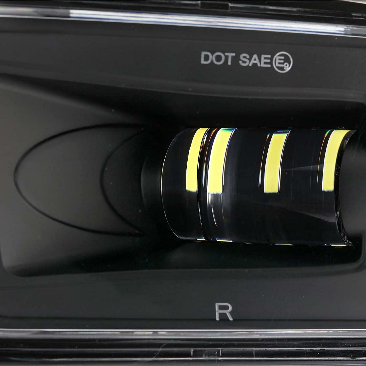 LED Fog Lights Dodge Ram 1500 2009 - 2012, Ram 2500/3500 2010 - 2018 Auxbeam (Black) - SLBSTORE