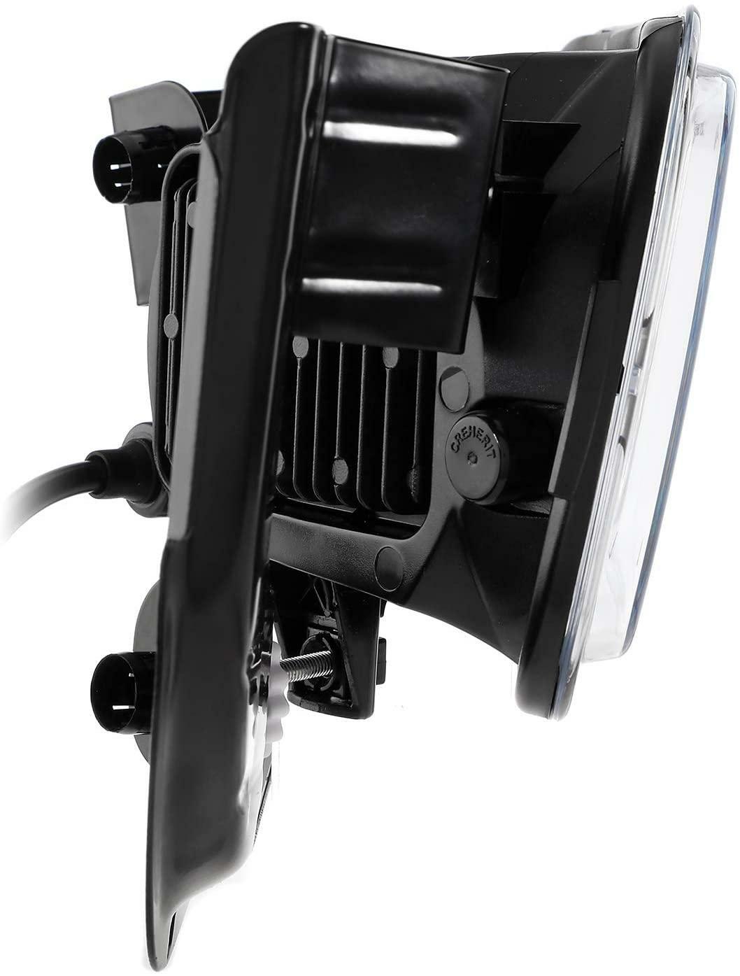 LED Fog Lights Dodge Ram 1500 2009 - 2012, Ram 2500/3500 2010 - 2018 Auxbeam Chrome - SLBSTORE