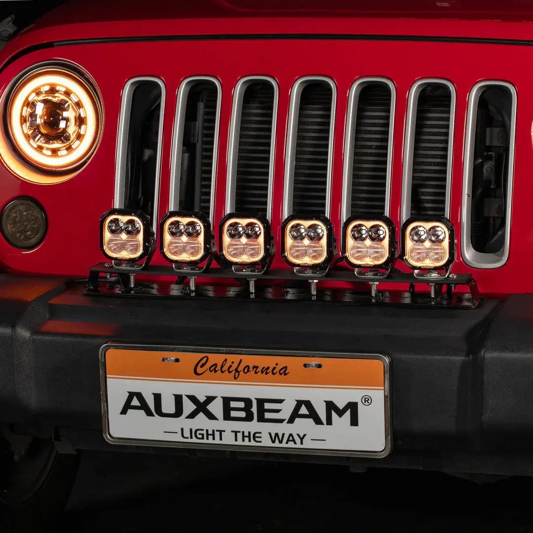 AUXBEAM 3" 116W RGB LED Pod Lights COMBO Beam 8 Color Lights Color Play 12960LM - SLBSTORE