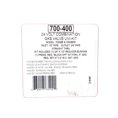 Robertshaw 700-400 24 Volt Gas Valve for HVAC Heating Controls Straight Through - SLBSTORE