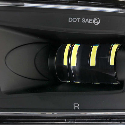 LED Fog Lights Dodge Ram 1500 2009 - 2012, Ram 2500/3500 2010 - 2018 Auxbeam (Black) - SLBSTORE