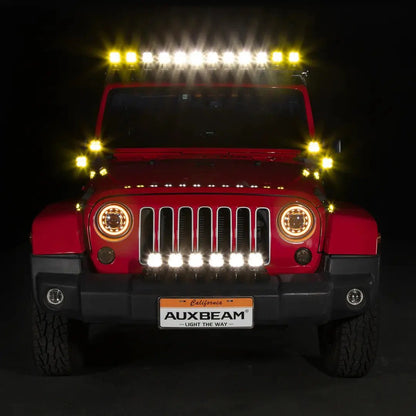 AUXBEAM 3" 116W RGB LED Pod Lights COMBO Beam 8 Color Lights Color Play 12960LM - SLBSTORE