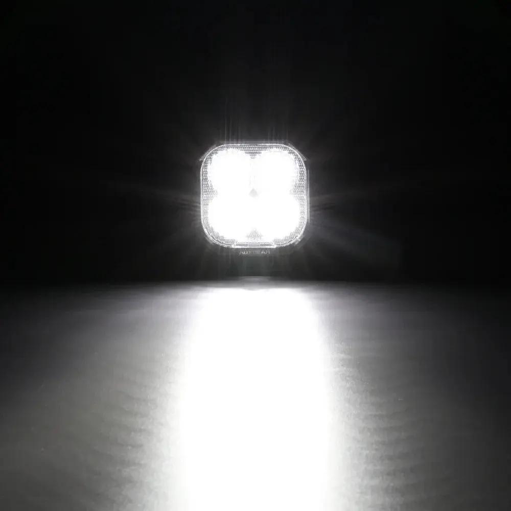 AUXBEAM 3" 116W RGB LED Pod Lights FLOOD Beam 8 Color Lights Color Play 12960 LM - SLBSTORE