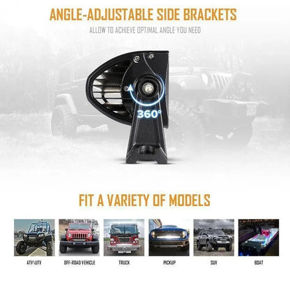 Auxbeam 22 Inch V - Series Curved RGBW Color Changing Off Road Led Light Bar - SLBSTORE