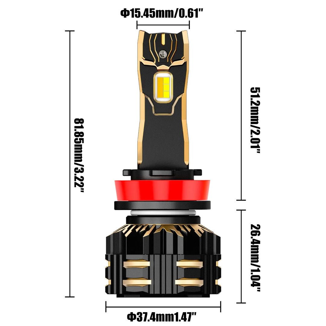 AUXBEAM GX BI - COLOR SMART Serie 25000LM 110W LED Headlight Bulbs App Control NEW - SLBSTORE