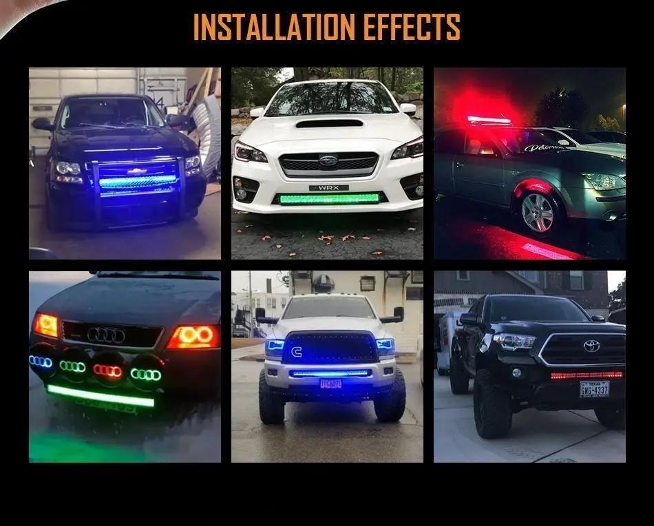 Auxbeam 32 Inch V - Series Curved RGBW Color Changing Off Road Led Light Bar - SLBSTORE